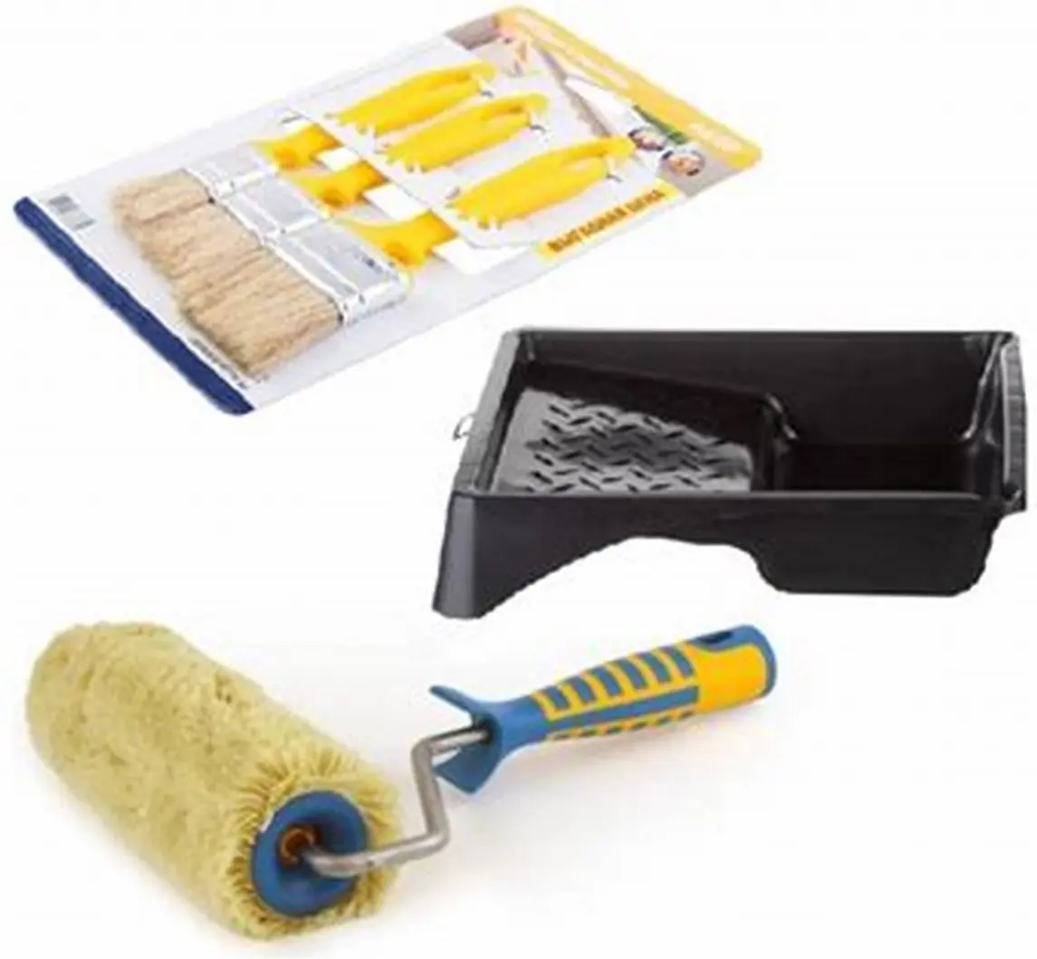 Набор для покраски: валик, ванночка, кисти