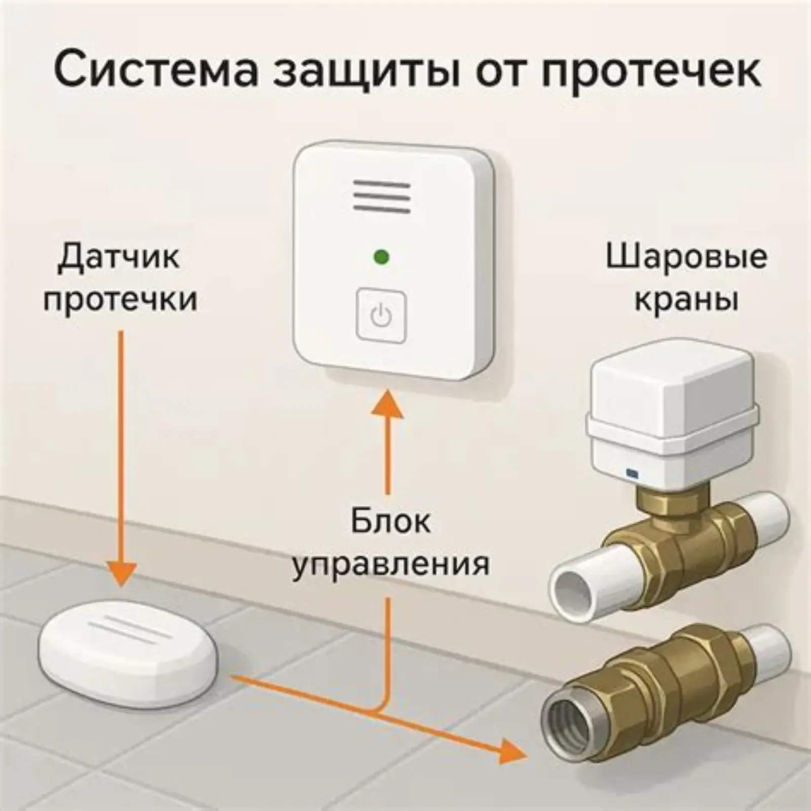 Датчик протечки под раковиной