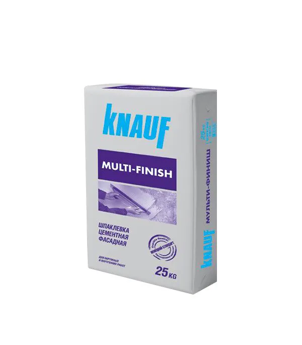 Шпаклевка цементная Knauf Мультифиниш фасадная серая 25 кг